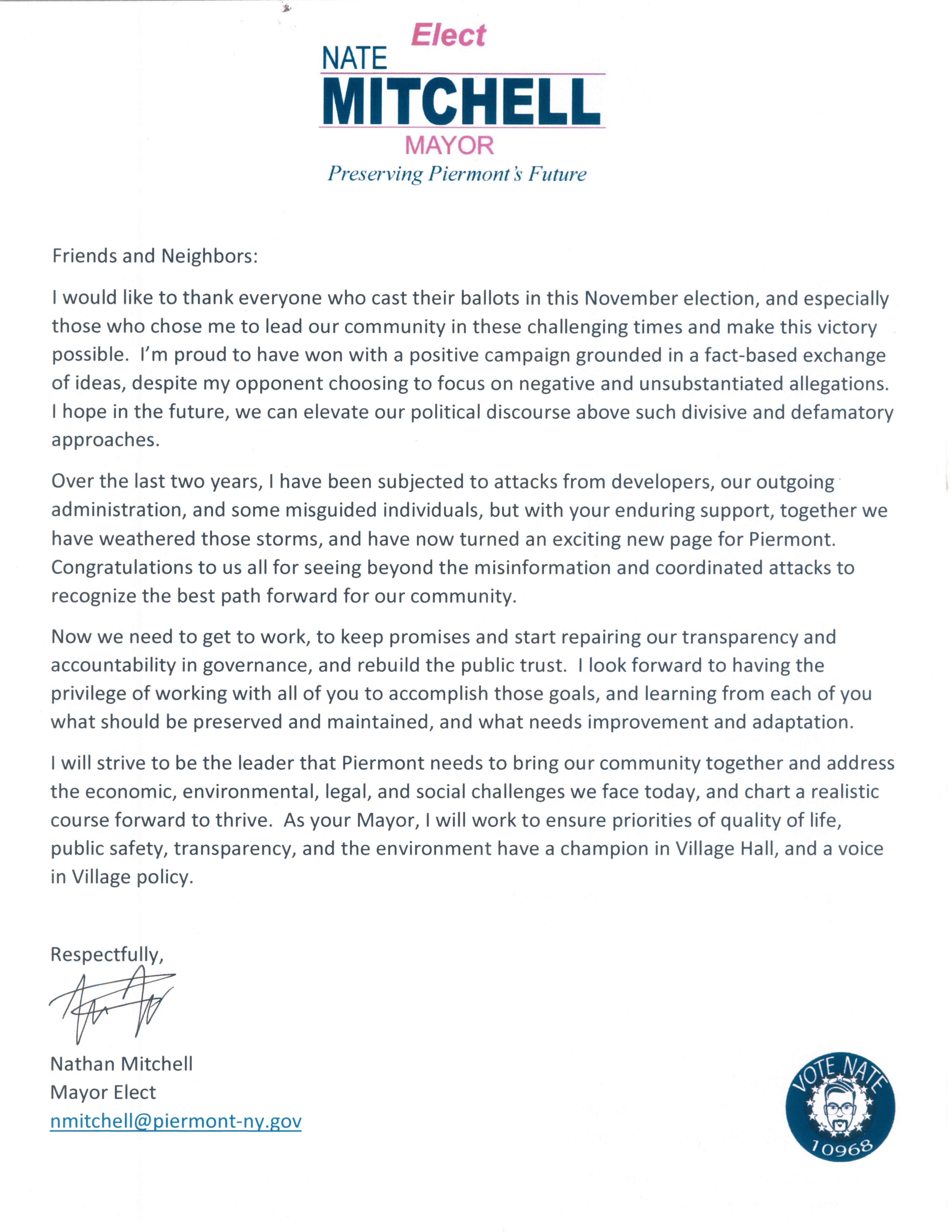 2025 Primary results statement